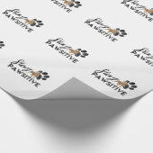 Schattigee hondenpoten blijven passieve redding cadeaupapier (Hoek)