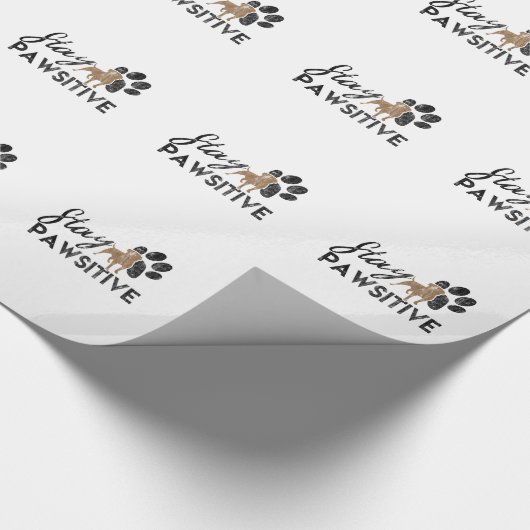 Schattigee hondenpoten blijven passieve redding cadeaupapier (Hoek)