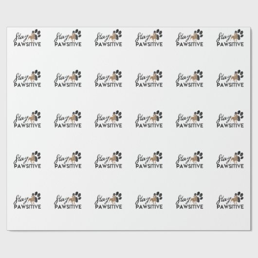 Schattigee hondenpoten blijven passieve redding cadeaupapier (Vlak)