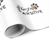 Schattigee hondenpoten blijven passieve redding cadeaupapier (Rol Hoek)