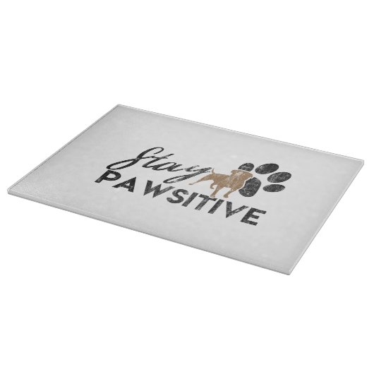 Schattigee hondenpoten blijven passieve redding snijplank (Hoek)