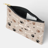 Schattigee hondenpoten en botten patroon en aangep etui (Open)