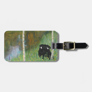 Schattigee hondenpug Gustav Klimt Forest Bagagelabel