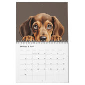Schattigee hondenpuppy oogkalender kalender (Feb 2027)