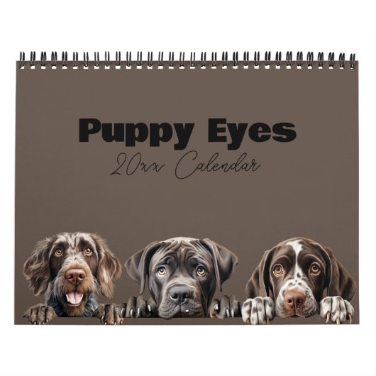 Schattigee hondenpuppy oogkalender kalender (Hoes)