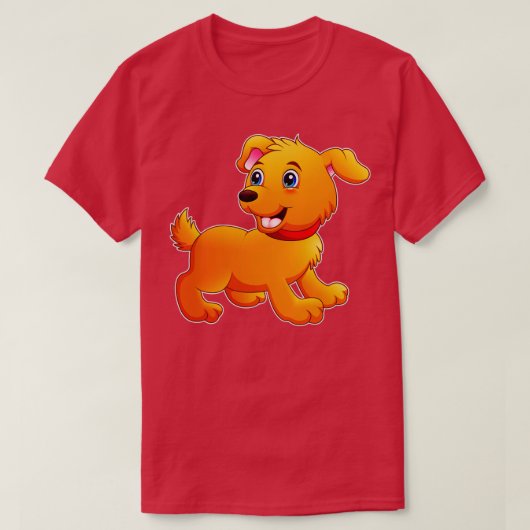 Schattigee Hondentoon Pet Funny Illustration voor  T-shirt (Design voorkant)