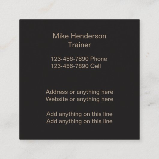 Schattigee hondentraining visitekaartjes (Achterkant)