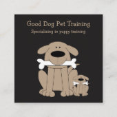 Schattigee hondentraining visitekaartjes (Voorkant)