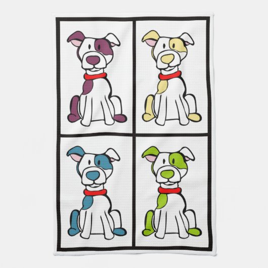 Schattigee hondenvaatdoek - Pitbull Theedoek (Verticaal)