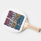 Schattigee hondenvader het Man de mythe de legende Tafeltennisbatje (Zijkant)