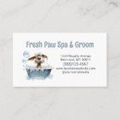 Schattigee hondenverzorging bad service visitekaartje (Voorkant)