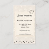 Schattigee hondenverzorging diensten groomer poota visitekaartje (Achterkant)