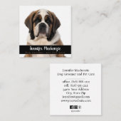 Schattigee hondenverzorging Dierenverzorging Vierkante Visitekaartje (Voorkant / Achterkant)