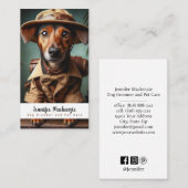 Schattigee hondenverzorging Dierenverzorging Visitekaartje (Voorkant / Achterkant)