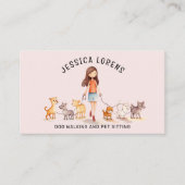 Schattigee hondenwandelaar huisdier sitter, puppy  visitekaartje (Voorkant)