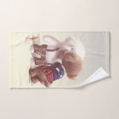 Schattigee hondjes knuffelen bad handdoek (Handdoek)