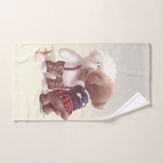 Schattigee hondjes knuffelen bad handdoek (Handdoek)