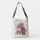 Schattigee hondjes knuffelen crossbody tas (Achterkant)