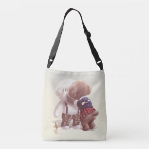 Schattigee hondjes knuffelen crossbody tas