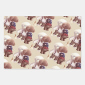 Schattigee hondjes knuffelen inpakpapier vel (Voorkant 2)