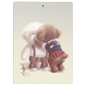 Schattigee hondjes knuffelen klembord (Achterkant)