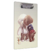 Schattigee hondjes knuffelen klembord (Rechts)
