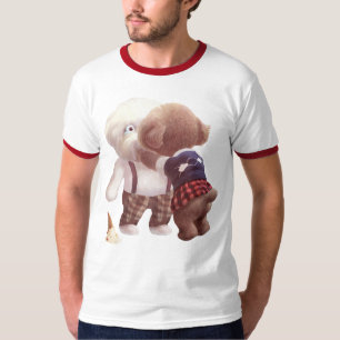 Schattigee hondjes knuffelen t-shirt