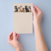 Schattigee hondjes samen flyer (Hand)