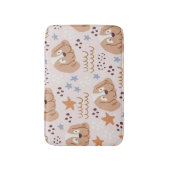 Schattigee hondjes, sterretjes, lijnen:  naadloos badmat (Voorkant Verticaal)