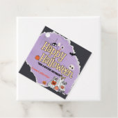 Schattigee hondjes Trick or treat Halloween uitnod Bedankjes Labels (In situ)