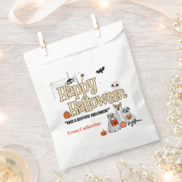 Schattigee hondjes Trick or treat Halloween uitnod Bedankzakje