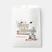 Schattigee hondjes Trick or treat Halloween uitnod Bedankzakje (Voorkant)