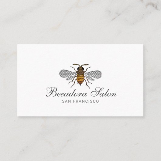 Schattigee Honey Bee Beauty en Hair Salon Visitekaartje (Voorkant)