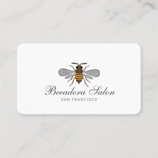 Schattigee Honey Bee Beauty en Hair Salon Visitekaartje (Voorkant)