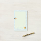 Schattigee Honey Bee Kinder Post-it® Notes (Op bureau)