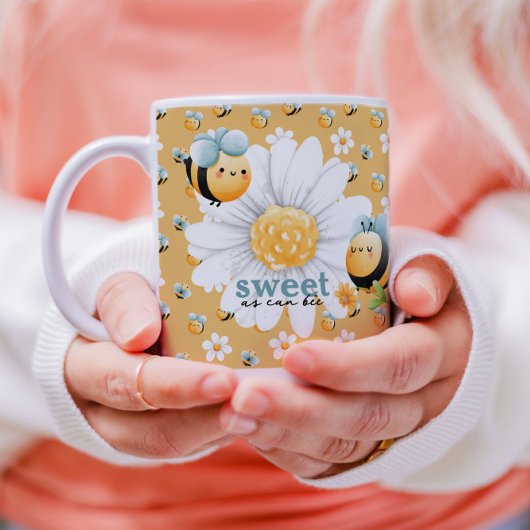 Schattigee Honey Bee Pattern Custom Mok