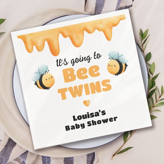 Schattigee Honey Bee Twin Baby shower Servet