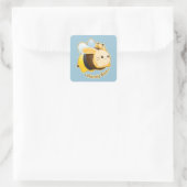 Schattigee Honey Bun Bunny Vierkante Sticker (Tas)