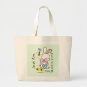 Schattigee & Honey Bunny Baby Boy Canvas tas (Voorkant)