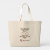 Schattigee & Honey Bunny Baby Girl Canvas tas (Achterkant)