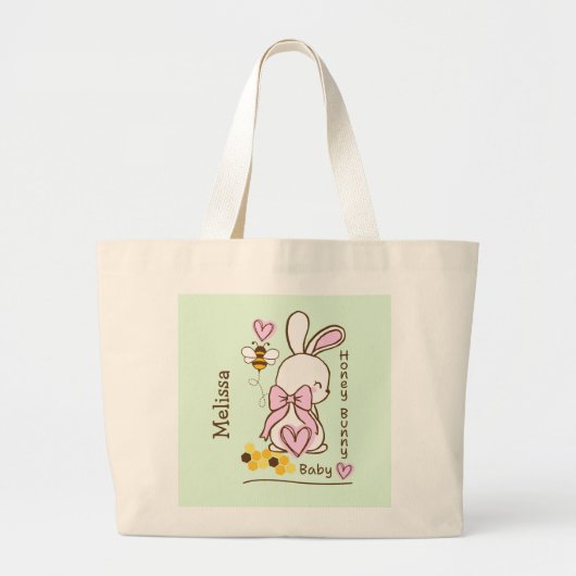 Schattigee & Honey Bunny Baby Girl Canvas tas (Voorkant)