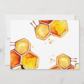 Schattigee Honeybee Meisje Baby shower Invitation Kaart (Achterkant)