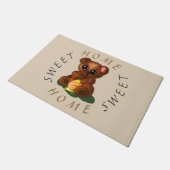 Schattigee Honing Beer Deurmat met Tekst (Schuin)