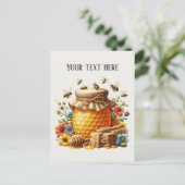 Schattigee honing leveranciers tekst toevoegen briefkaart (Staand voorkant)