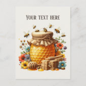 Schattigee honing leveranciers tekst toevoegen briefkaart (Voorkant)