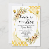 Schattigee Honing Zoet Als Kan Zijn Baby shower Ui Kaart (Voorkant)