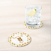 Schattigee honingbij Beer Ba-Bee Shower Ronde Kartonnen Onderzetter (Insitu)