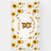 Schattigee honingbij Beer Ba-Bee Shower Spandoek (Verticaal)