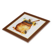Schattigee honingbij home business crafting tegeltje (Zijkant)