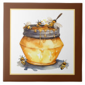 Schattigee honingbij home business crafting tegeltje (Voorkant)